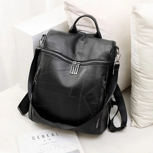 Leather School Bag for Girls High Leisure Travel Shoulder Bag