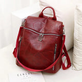 Leather School Bag for Girls High Leisure Travel Shoulder Bag