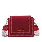 PU Leather Messenger Bag Wild Texture Shoulder Square Bag