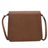 PU Leather Frosted Shoulder Bag Solid Soft Messenger Small Square Bag