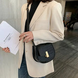 PU Leather Stone Pattern Messenger Square Bag Shoulder Bag