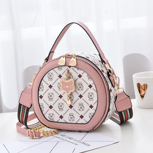 Women's Western Style Messenger Bag Round Small Shoulder Bag