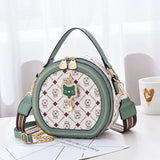 Women's Western Style Messenger Bag Round Small Shoulder Bag