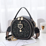 Women's Western Style Messenger Bag Round Small Shoulder Bag