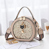 Women's Western Style Messenger Bag Round Small Shoulder Bag
