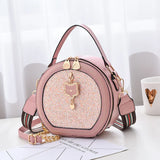 Women's Western Style Messenger Bag Round Small Shoulder Bag