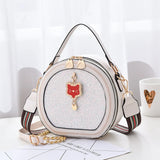 Women's Western Style Messenger Bag Round Small Shoulder Bag