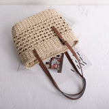 Beach Woven Bag One Shoulder Women's Bag Woven Straw Bag