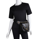 Punk Rivet Waist Bag Retro Tactical Chest Bag Women