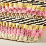Colorful Bohemian Straw Woven Shoulder Bag for Women