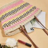Colorful Bohemian Straw Woven Shoulder Bag for Women
