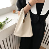 Chic Leather Bucket Shoulder Bag Crossbody Purse