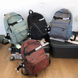 Reflective Chain Women Backpack College Mochila