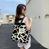 Canvas Shoulder Bag Retro Harajuku Handbag Large Capacity Tote