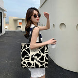 Canvas Shoulder Bag Retro Harajuku Handbag Large Capacity Tote