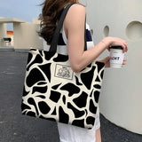 Canvas Shoulder Bag Retro Harajuku Handbag Large Capacity Tote