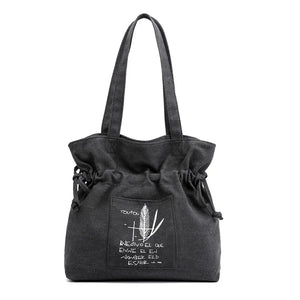 Canvas Shoulder Bag Tote Large Capacity Travel Backpack Handbag