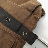 Canvas Solid Shoulder Bag Unisex Messenger Bag