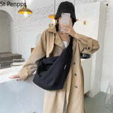 Canvas Totes Bags Women Casual Wild Ladies Hobos Handbags