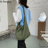 Canvas Totes Bags Women Casual Wild Ladies Hobos Handbags