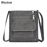 Canvas Women Single Strap Small Shoulder Bags Solid Zipper Cross-body Bags