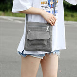 Canvas Women Single Strap Small Shoulder Bags Solid Zipper Cross-body Bags