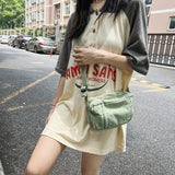 Canvas Messenger Bag Casual Student Shoulder Schoolbag Handbags Small Female