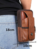 Multifunction Capacity Crossbody Bag Brown Leather