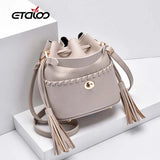 Solid Crossbody Shoulder Bag For Women Hangbag Wallet Femme Bucket Bag