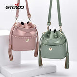 Solid Crossbody Shoulder Bag For Women Hangbag Wallet Femme Bucket Bag