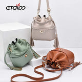 Solid Crossbody Shoulder Bag For Women Hangbag Wallet Femme Bucket Bag
