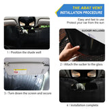 Dragon Print Car Heated Windshield Sunshade Auto Sun Visor