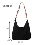 Casual Canvas Shoulder Bag Vintage Solid Tote Bags Female Large Capacity Handbag