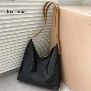 Casual Canvas Shoulder Bag Vintage Solid Tote Bags Female Large Capacity Handbag