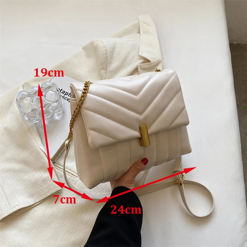 Women's Casual Crossbody Bag - Shoulder Handbag PU Leather