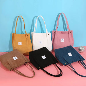 Corduroy Shoulder Bags Casual Handbags