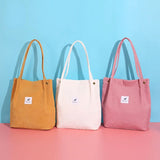 Corduroy Shoulder Bags Casual Handbags