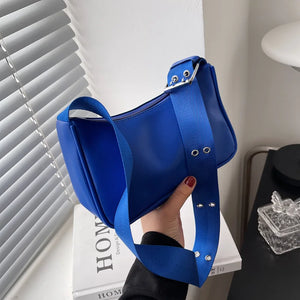 Casual Ladies Shoulder Bag Adjusted Strap Crossbody Bags For Women Solid Handbag