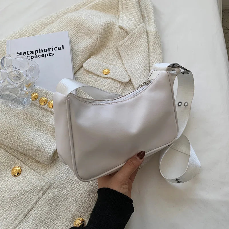 Casual Ladies Shoulder Bag Adjusted Strap Crossbody Bags For Women Solid Handbag