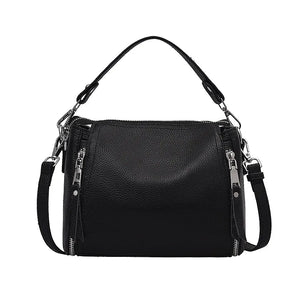 Casual Leather Bucket Bag Solid Summer Ladies Shoulder Handbag