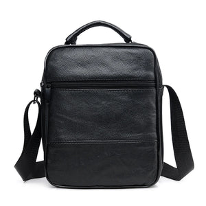 Men's Business Leather Mini Crossbody Bag Cow Skin Single Shoulder Messenger