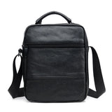 Men's Business Leather Mini Crossbody Bag Cow Skin Single Shoulder Messenger