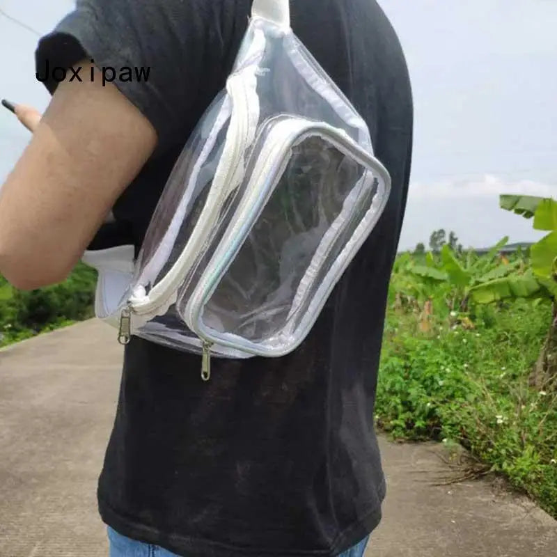 Outdoor Sports Fanny Pack for Women PVC Waist Pack