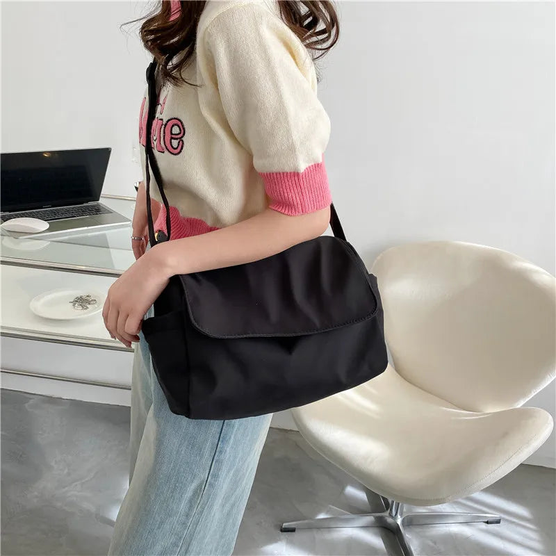 Vintage Nylon Crossbody Bags Large Capacity Messenger Bag