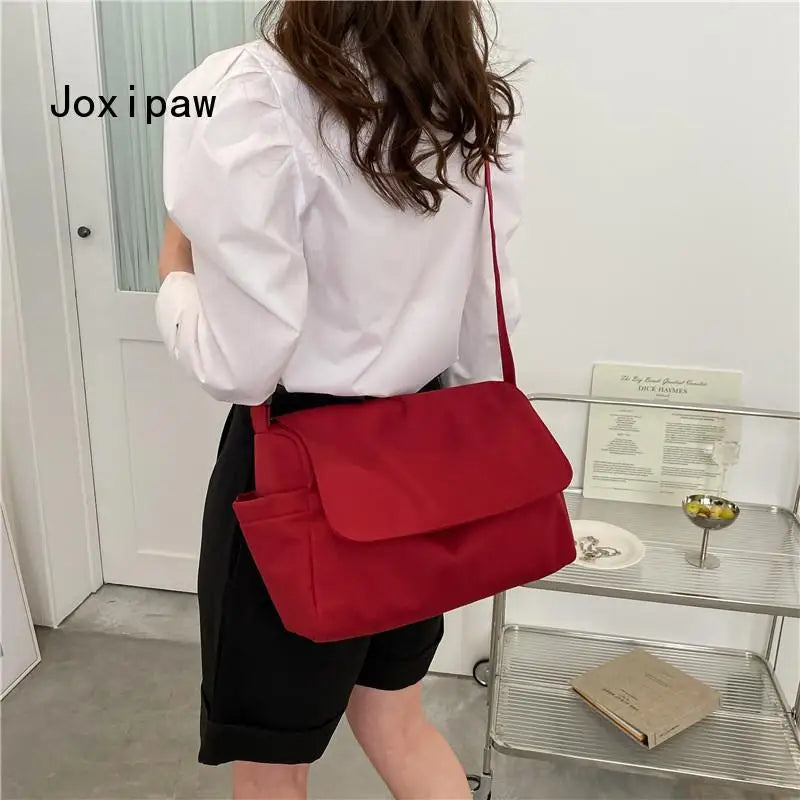 Vintage Nylon Crossbody Bags Large Capacity Messenger Bag