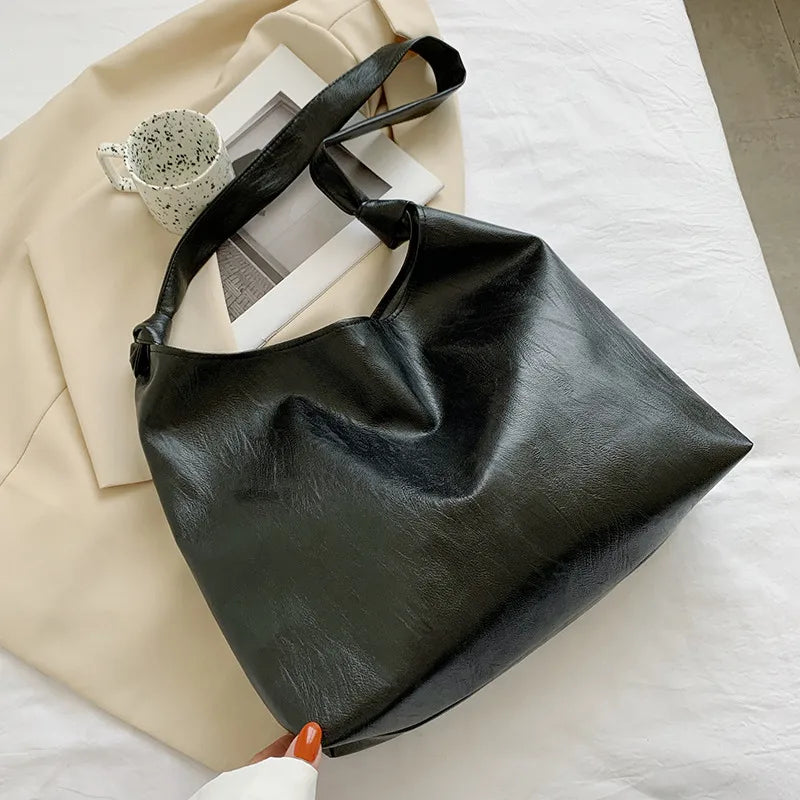 Casual Soft Pu Leather Shoulder Bag for Women Large Capacity Crossbody Bags