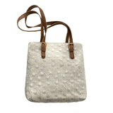 Casual Straw Shoulder Bag Embroidery Flower Pattern Style Braided