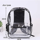 Vintage Clear PVC Backpack for Women School Bag