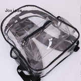Vintage Clear PVC Backpack for Women School Bag