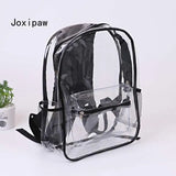 Vintage Clear PVC Backpack for Women School Bag